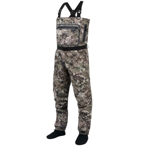 BASSDASH Men's Lightweight Breathable Chest Wader, Camo Stockingfoot product photo