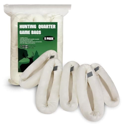 48-Inch Hunting Meat Bags, 5-Pack Rolled Quarter Bags product photo