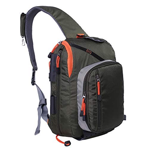 Kylebooker Fly Fishing Sling Pack, Army Green product photo