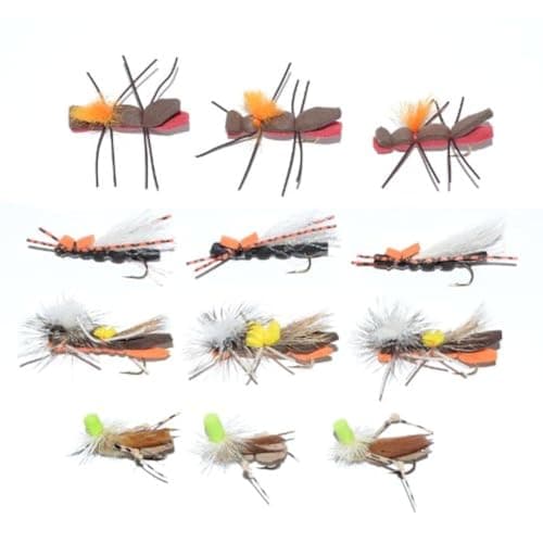 The Fly Fishing Place Chernobyl Ant and Foam Grasshopper Collection, 12 Flies product photo