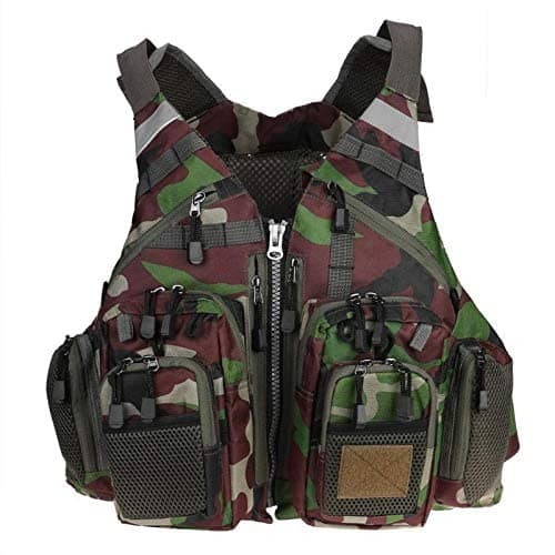 JKSPORTS Fly Fishing Vest with Safety Life Jacket Flotation product photo