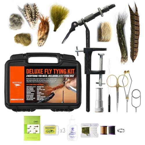 Deluxe Fly Tying Vise & Tools Kit with Materials and Book/DVD product photo