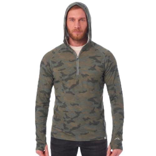 Merino Wool Quarter-Zip Hoodie (Camo) product photo