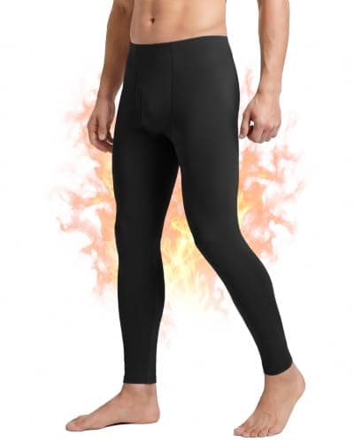 Thermal Underwear for Men, Long Johns Bottom Fleece Lined Base Layer Pants product photo