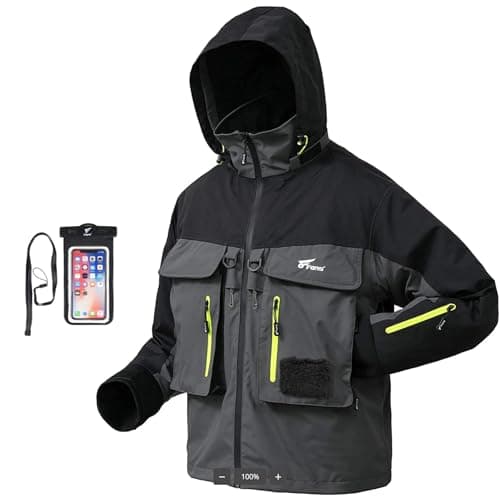 8 Fans Fishing Wading Jacket, 3-Layer Waterproof Breathable Jacket product photo