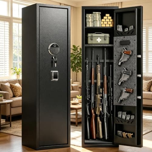 No-Assembly Biometric Gun Locker for Rifles and Pistols product photo