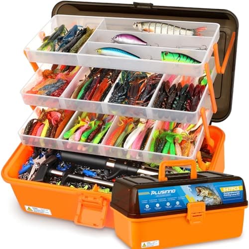 PLUSINNO Fishing Tackle Kit, 4-Layer Tackle Box, 547 Pieces product photo