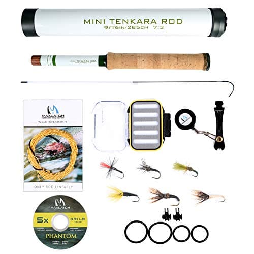 Maxcatch Mini Tenkara Fly Fishing Rod with Extra Tip, 9 ft 6 / 12 ft product photo