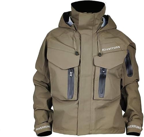 Riverruns Fishing Wading Jacket, Breathable Outdoor Fly Fishing Rain Coat product photo